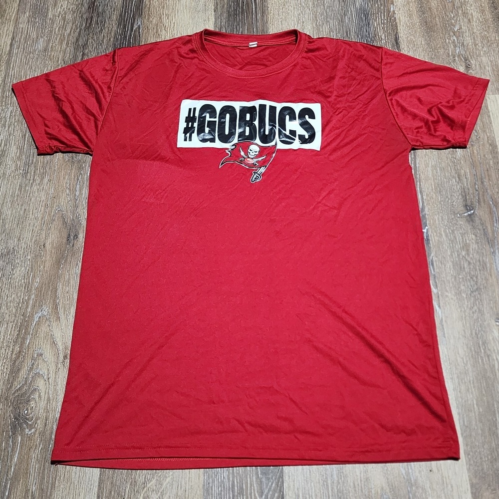 NFL Tampa Bay Buccaneers Men's T-Shirt Go Bucs Publix Promo Short Sleeve Red XL